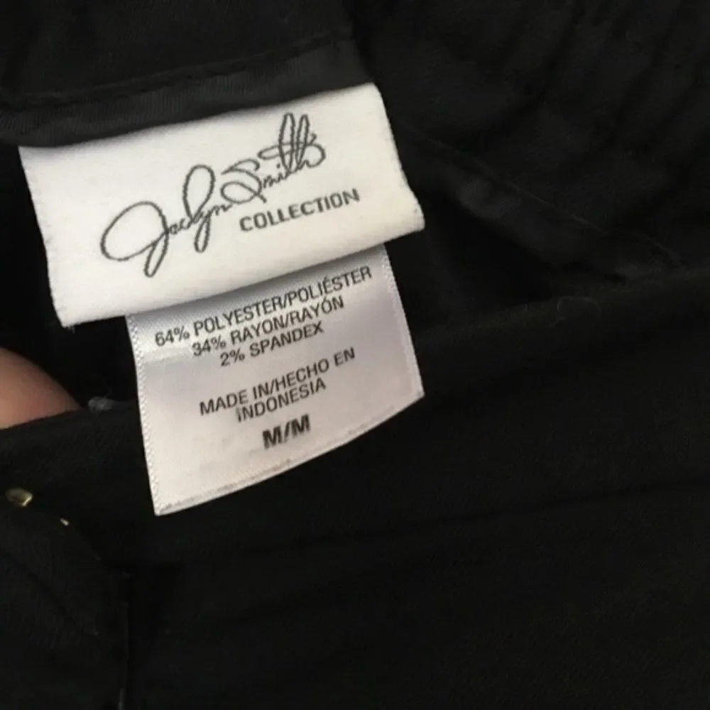 Jaclyn Smith Pants Black Stretch Dress Officewear Business Casual Collection - Picture 4 of 9